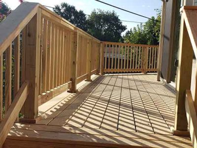 Hardwood Deck Stair Installation